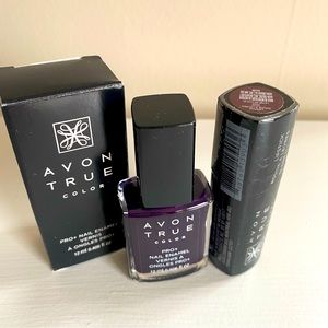 Avon True Lipstick in Vamp Shade & Pro+ Nail Enamel in Midnight Plum shade